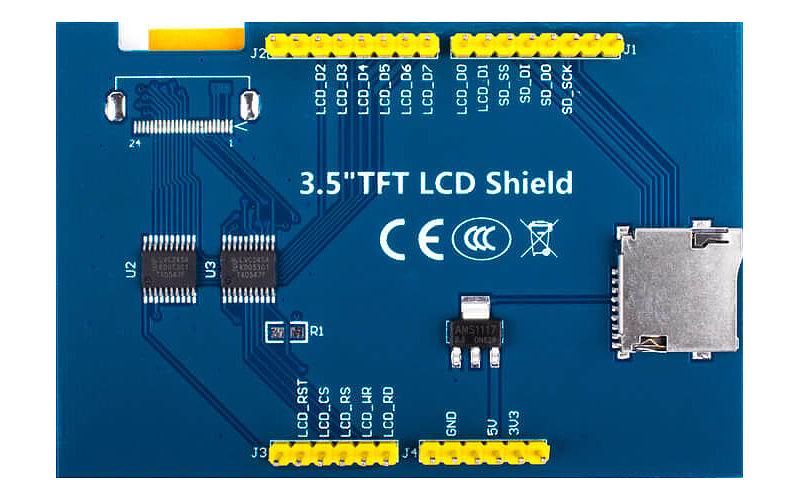 Распиновка 3.5 TFT LCD Shield